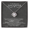 To My Beautiful Daughter | Love Knot Necklace.*