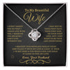 To My Beautiful Wife | Love Knot Necklace
