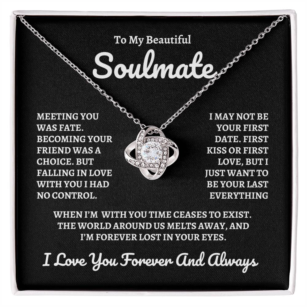 To My Beautiful Soulmate | Time Ceases To Exist - Love Knot Necklace | B