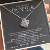 To My Beautiful Daughter | Love Knot Necklace.*