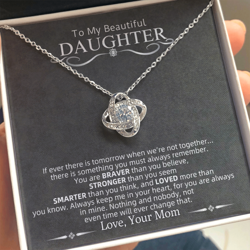 To My Beautiful Daughter | Love Knot Necklace.*
