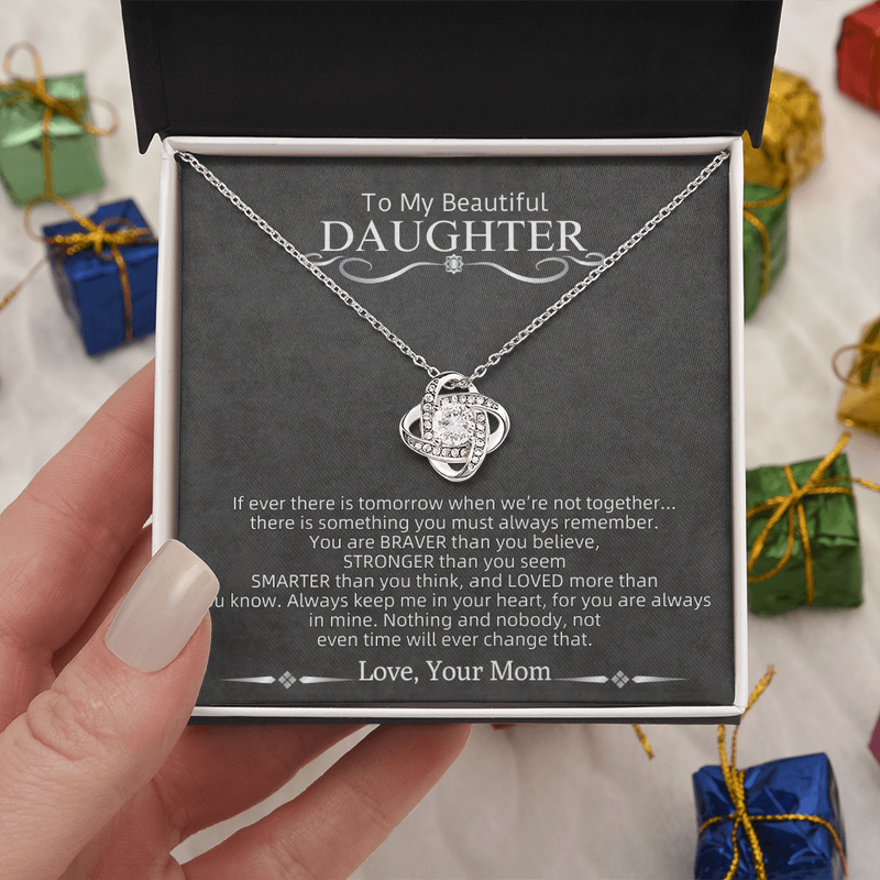 To My Beautiful Daughter | Love Knot Necklace