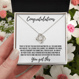 Graduation Gift - Love Knot Necklace