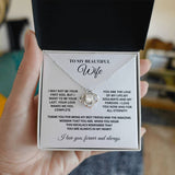 To My Beautiful Wife | Love Knot Necklace|W
