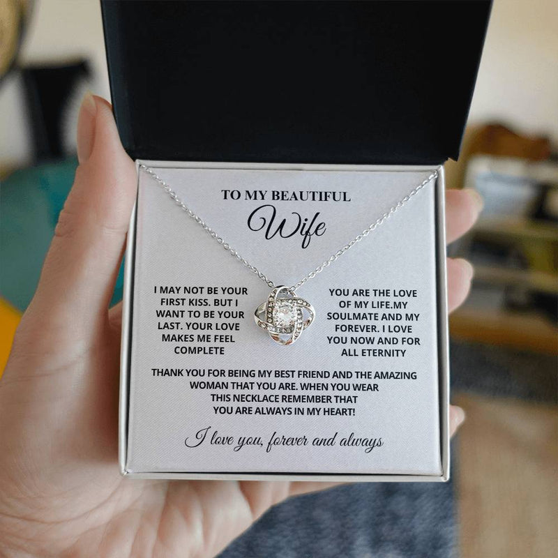 To My Beautiful Wife | Love Knot Necklace|W