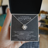 To My Beautiful Daughter | Love Knot Necklace.*
