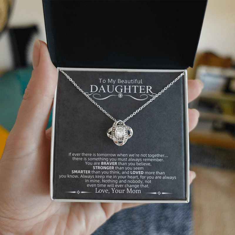 To My Beautiful Daughter | Love Knot Necklace.*
