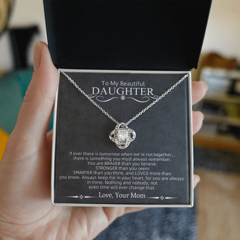 To My Beautiful Daughter | Love Knot Necklace