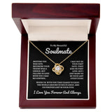 To My Beautiful Soulmate | Time Ceases To Exist - Love Knot Necklace | B