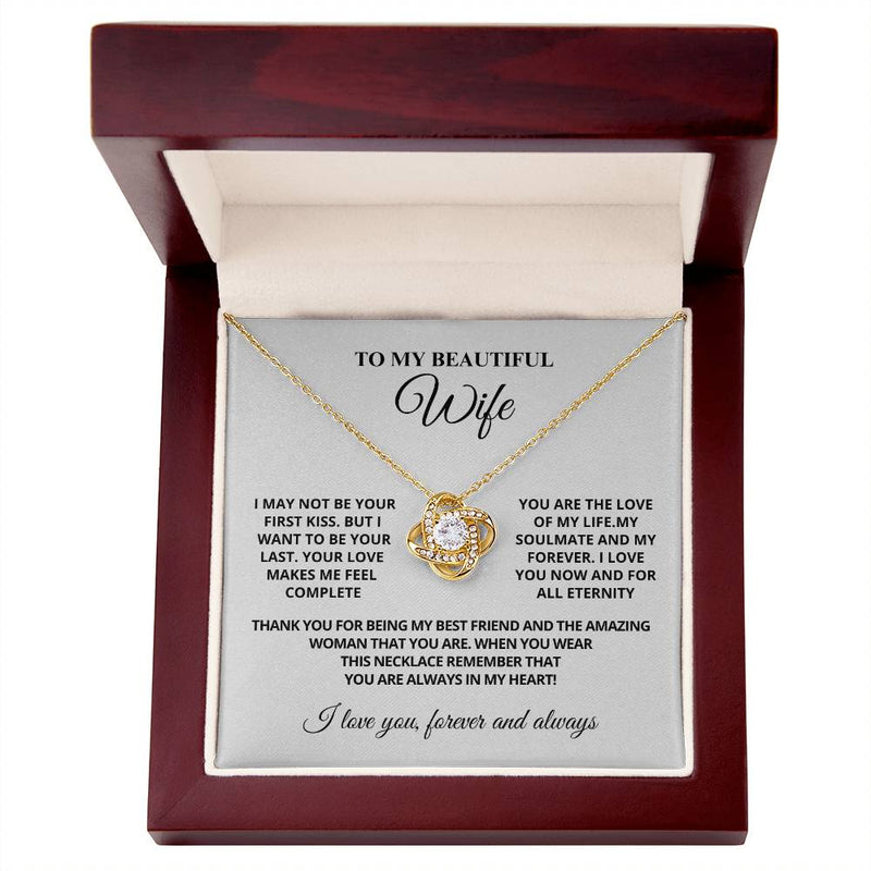 To My Beautiful Wife | Love Knot Necklace|W