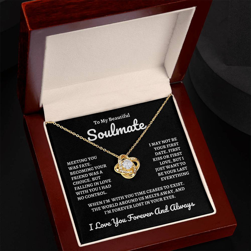 To My Beautiful Soulmate | Time Ceases To Exist - Love Knot Necklace | B