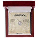 To My Granddaughter Love Knot Necklace