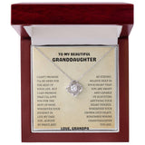 To My Granddaughter Love Knot Necklace From Grandpa