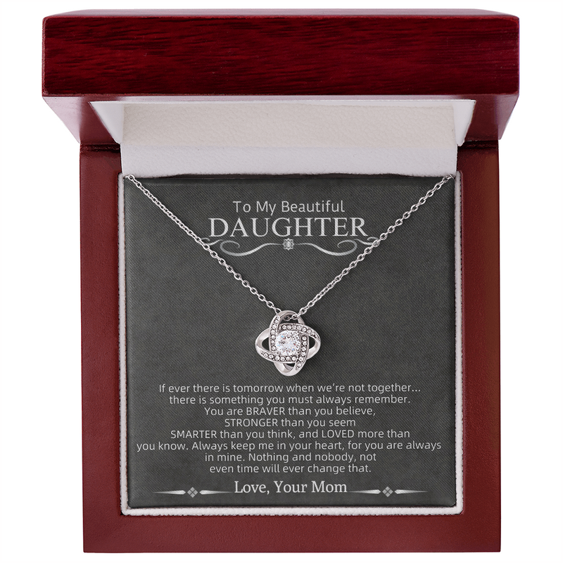 To My Beautiful Daughter | Love Knot Necklace