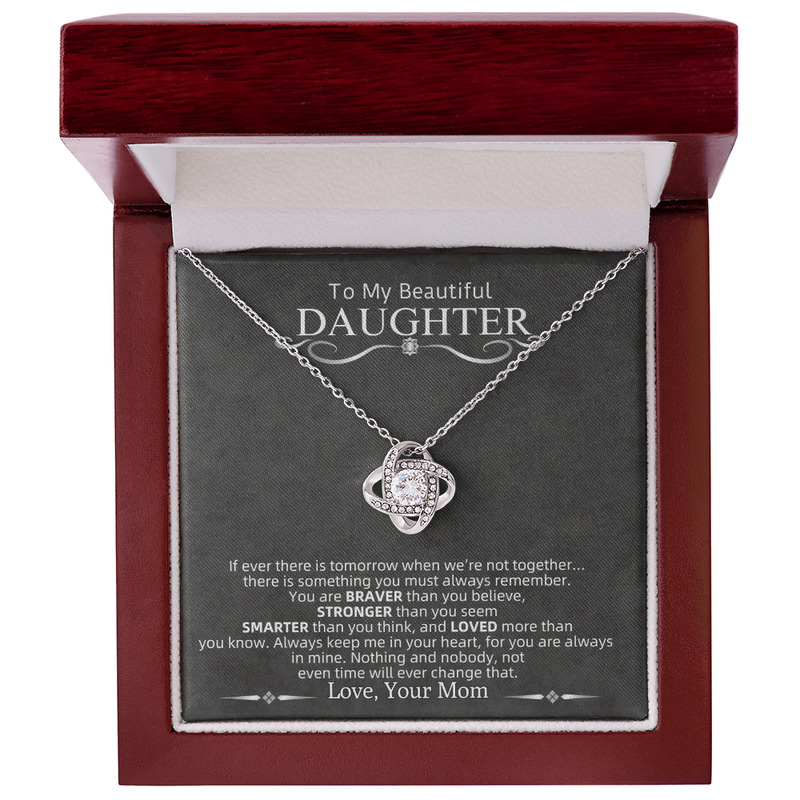 To My Beautiful Daughter | Love Knot Necklace.*