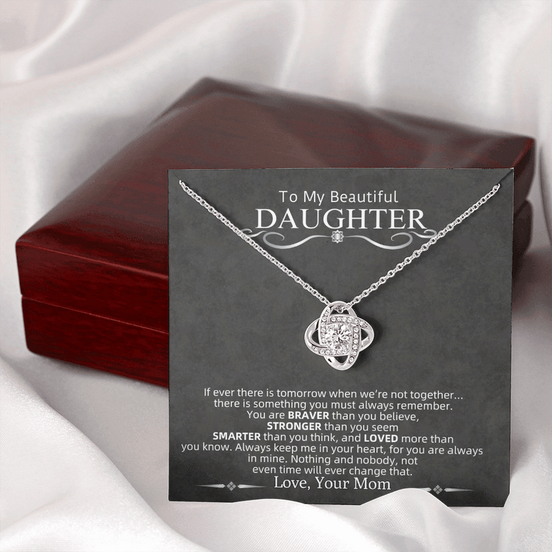 To My Beautiful Daughter | Love Knot Necklace.*