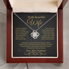 To My Beautiful Wife | Love Knot Necklace