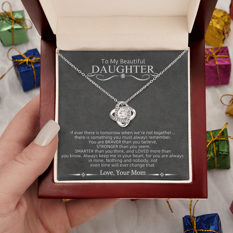 To My Beautiful Daughter | Love Knot Necklace
