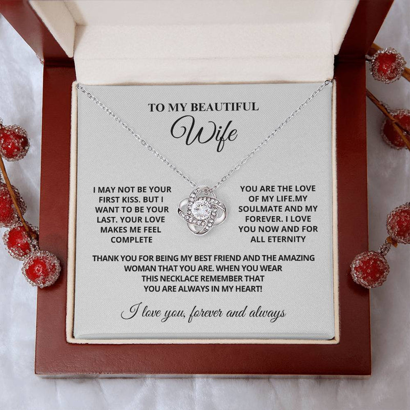To My Beautiful Wife | Love Knot Necklace|W