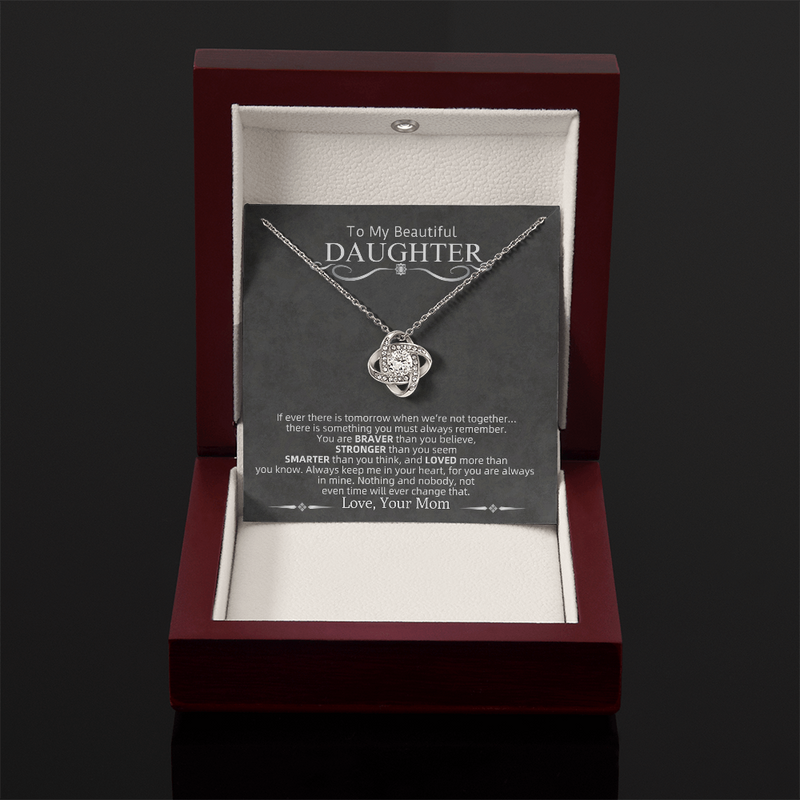 To My Beautiful Daughter | Love Knot Necklace.*