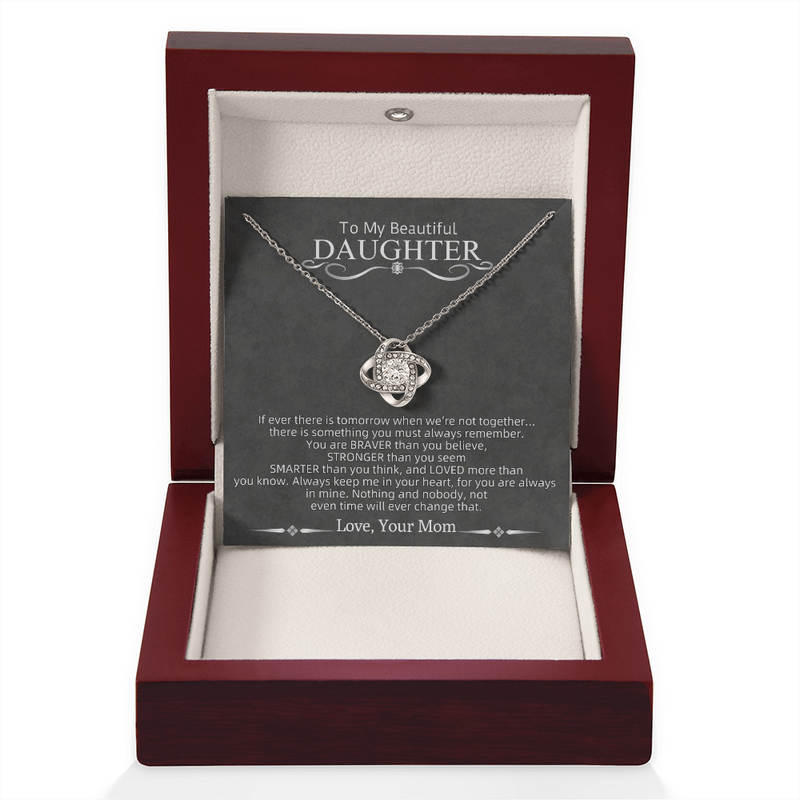 To My Beautiful Daughter | Love Knot Necklace