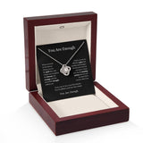 You Are Enough Love Knot Necklace I Motivational Gift