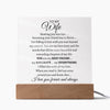 To My Wife - Square Acrylic Plaque|W