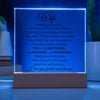 To My Wife - Square Acrylic Plaque|W