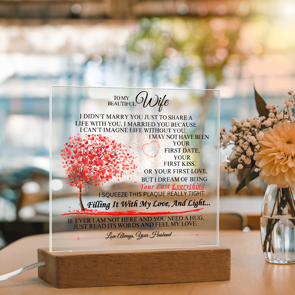 To My Beautiful Wife | Valentine's Plaque