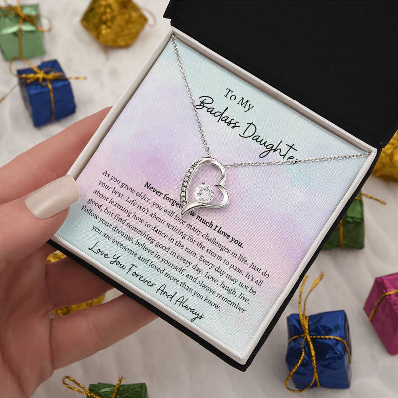 To My Daughter Forever Love Necklace