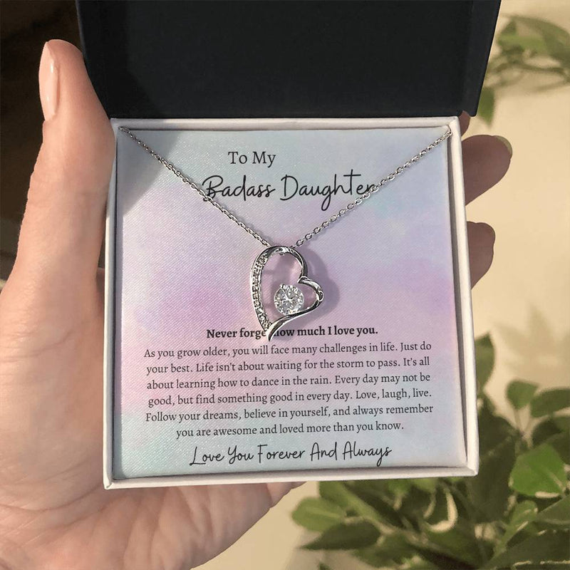 To My Daughter Forever Love Necklace