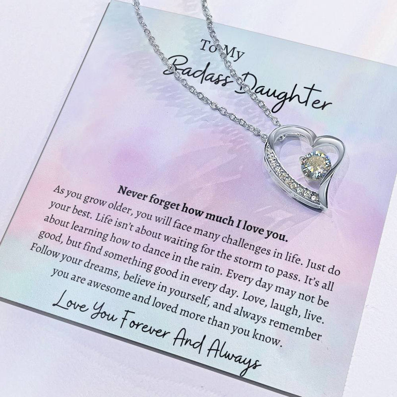 To My Daughter Forever Love Necklace