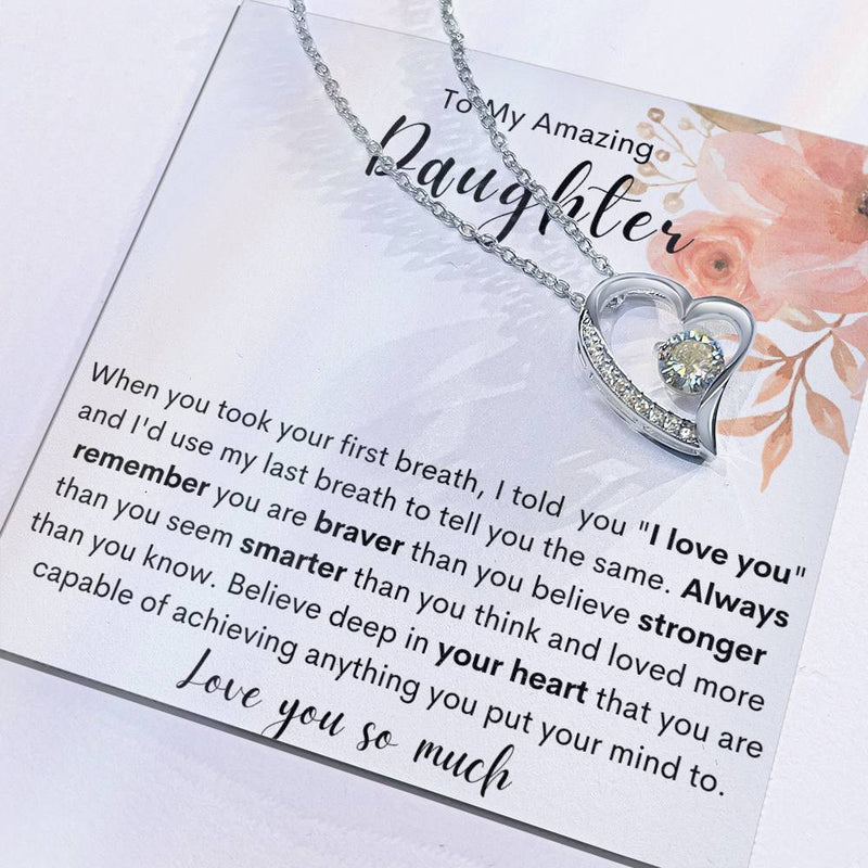 To My Daughter Forever Love Necklace