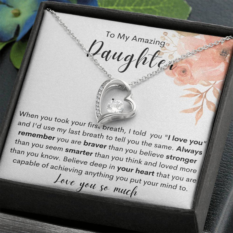 To My Daughter Forever Love Necklace