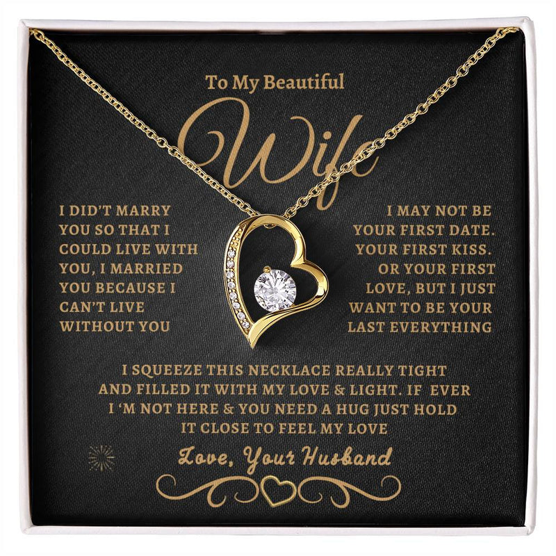 To My Beautiful Wife | Forever Love Necklace