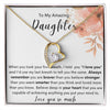 To My Daughter Forever Love Necklace