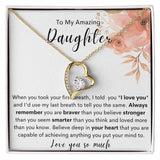 To My Daughter Forever Love Necklace