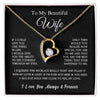 To My Beautiful Wife | Forever Love Necklace