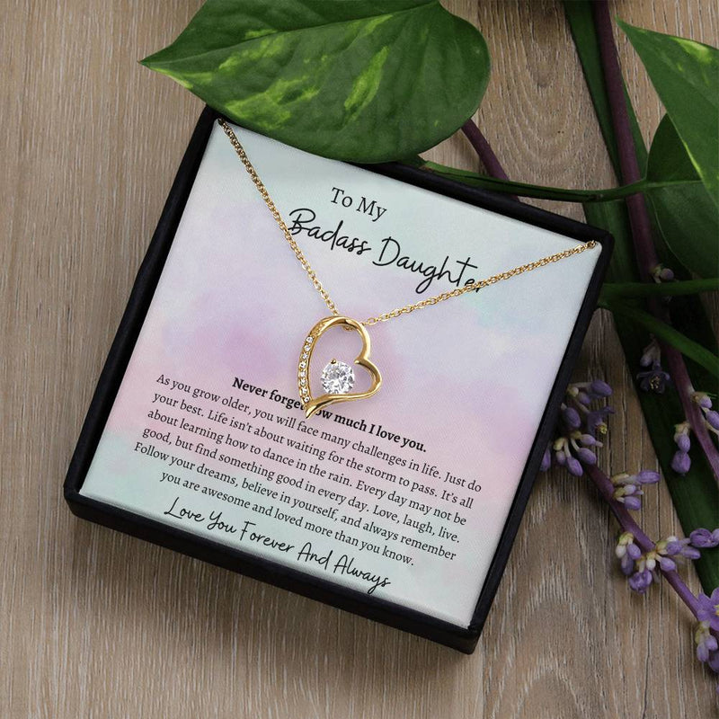 To My Daughter Forever Love Necklace