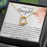 To My Daughter Forever Love Necklace