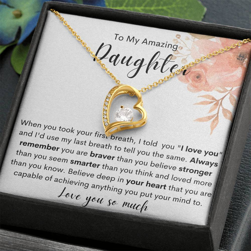 To My Daughter Forever Love Necklace