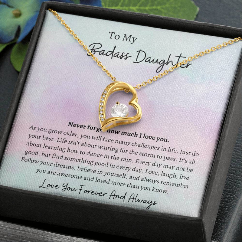 To My Daughter Forever Love Necklace