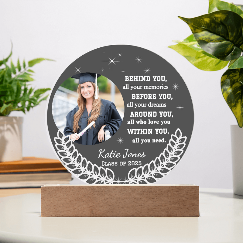 Behind You | Before You | Graduation Acrylic Plaque.|