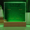 To My Bonus Daughter Plaque