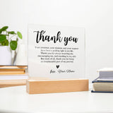 Personalized | Thank You | Acrylic Square Plaque