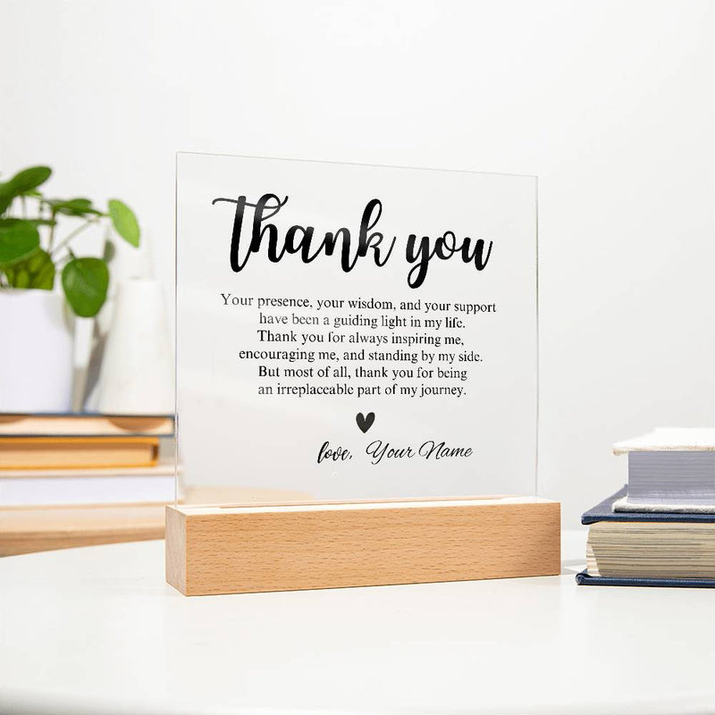 Personalized | Thank You | Acrylic Square Plaque